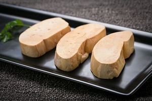 Les escalopes de foie gras cru surgelées