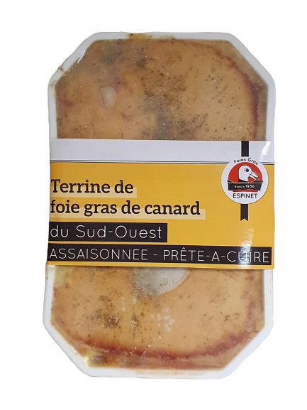 La terrine de foie gras cru surgelés - Prête à cuire